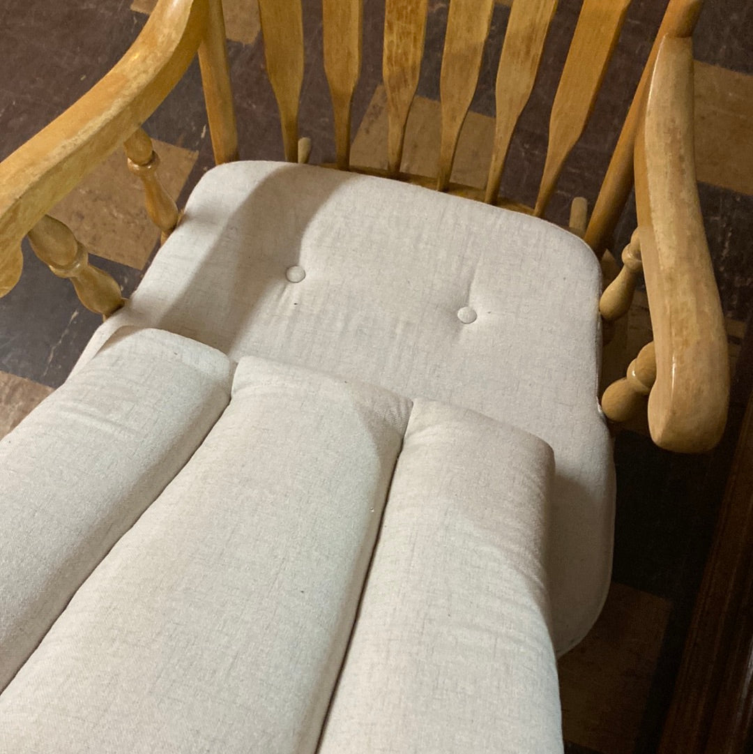 Rocker with white cushions