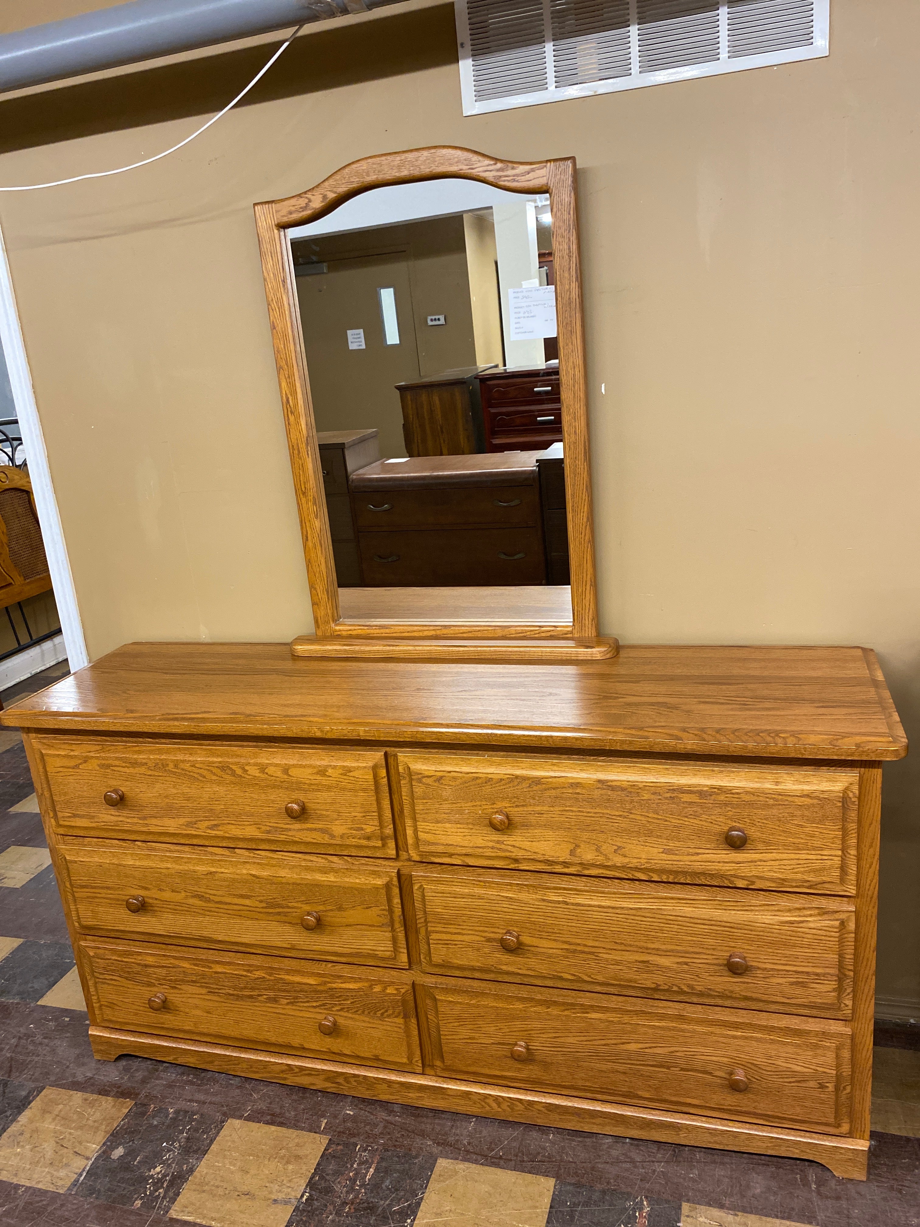 Oak dresser / mirror