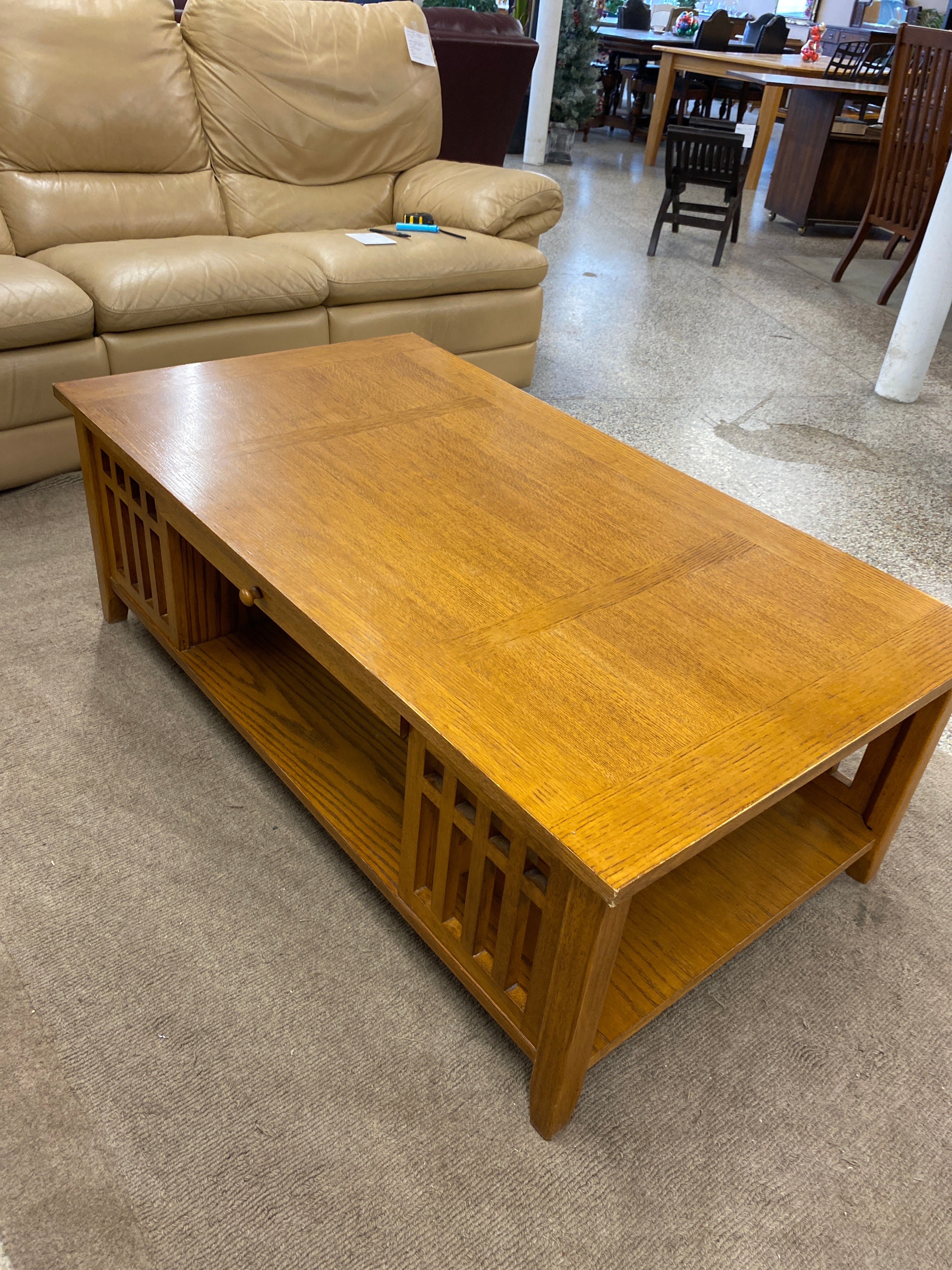 Solid wooden coffee table