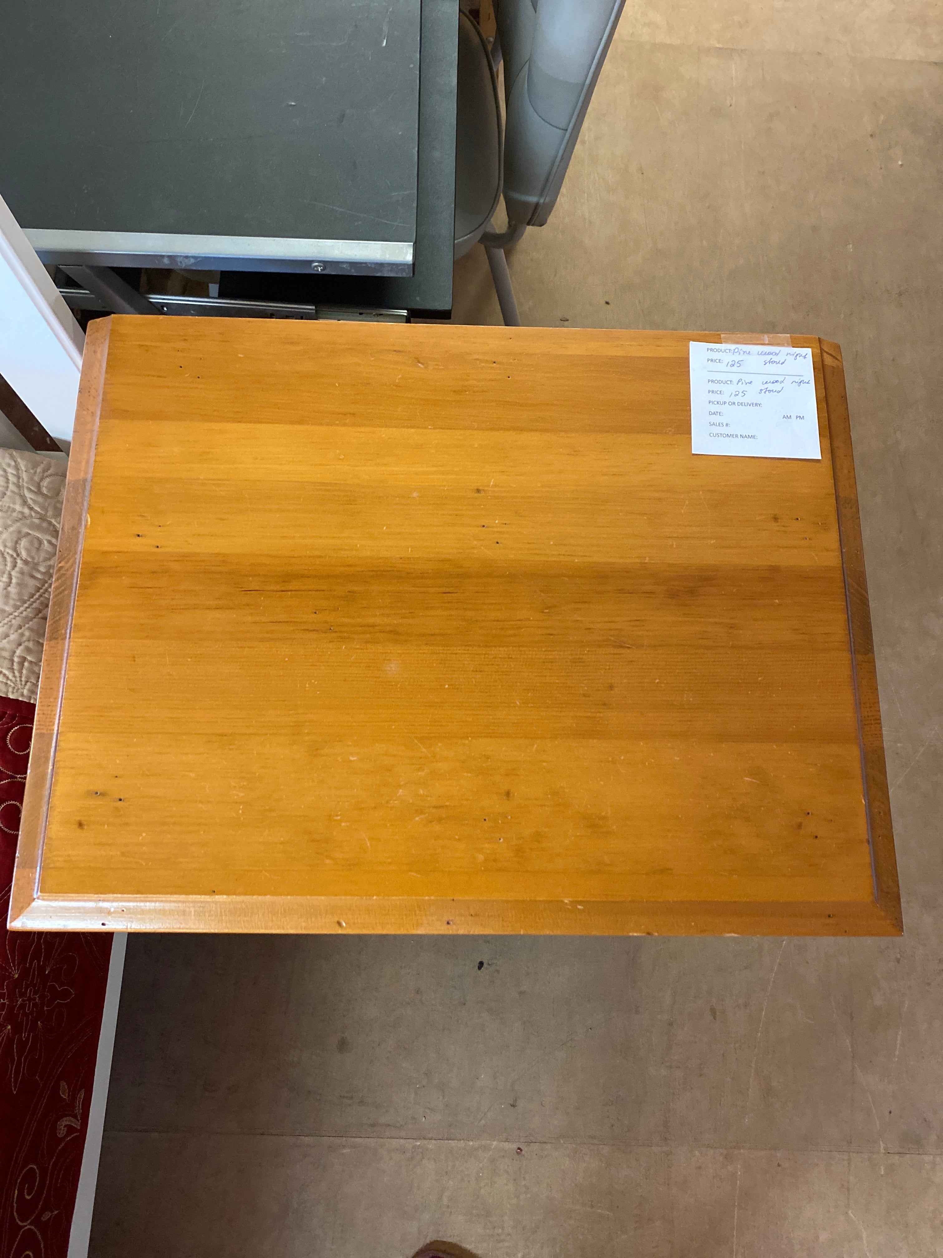 Pine wood night stand