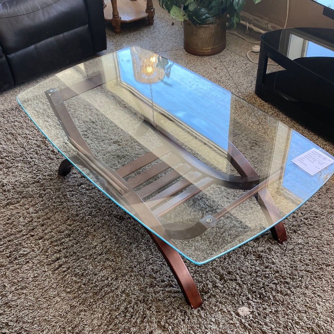 Glass top nice coffee table