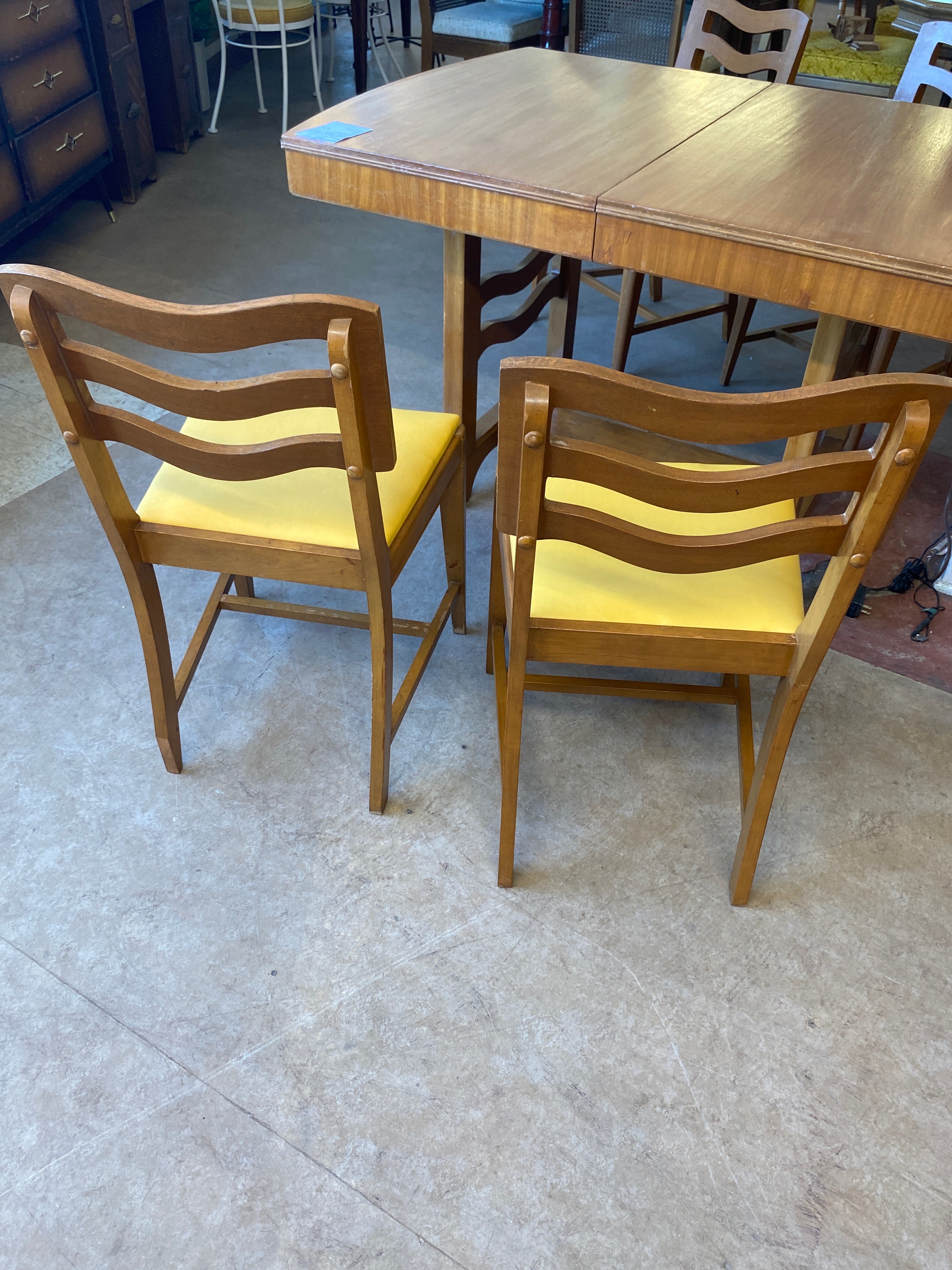 Wooden set - table and 4 chairs