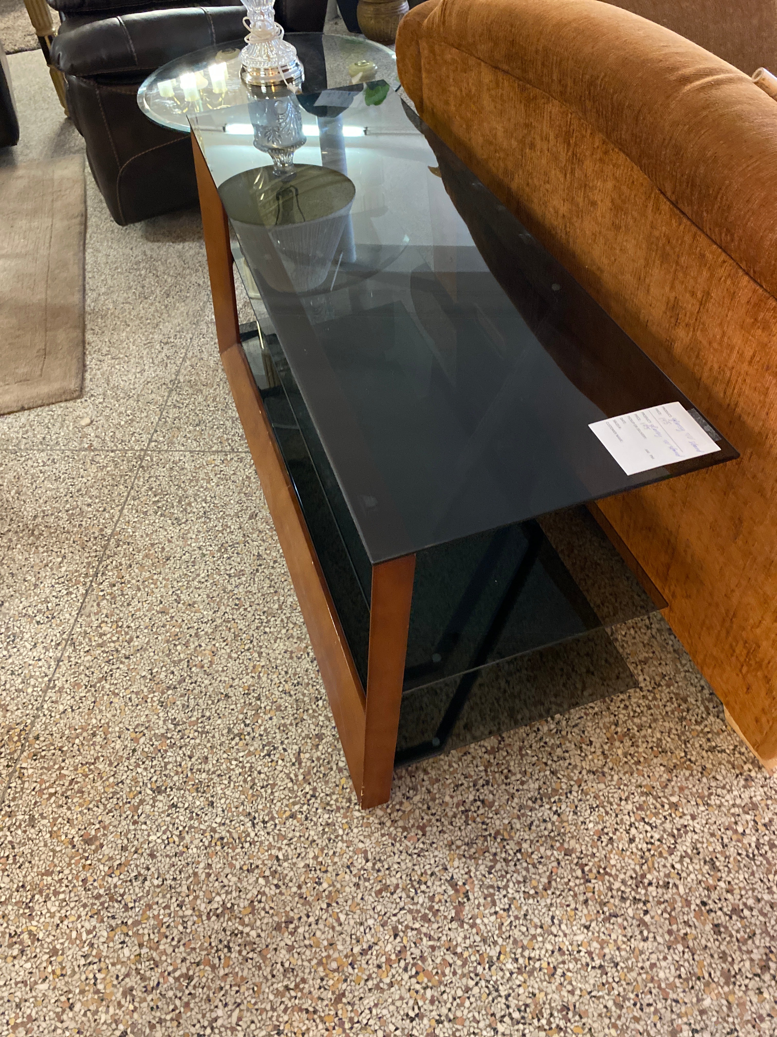 Glassy TV stand