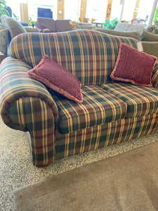 Plaid loveseat