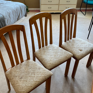 6 dining chairs table and leaf