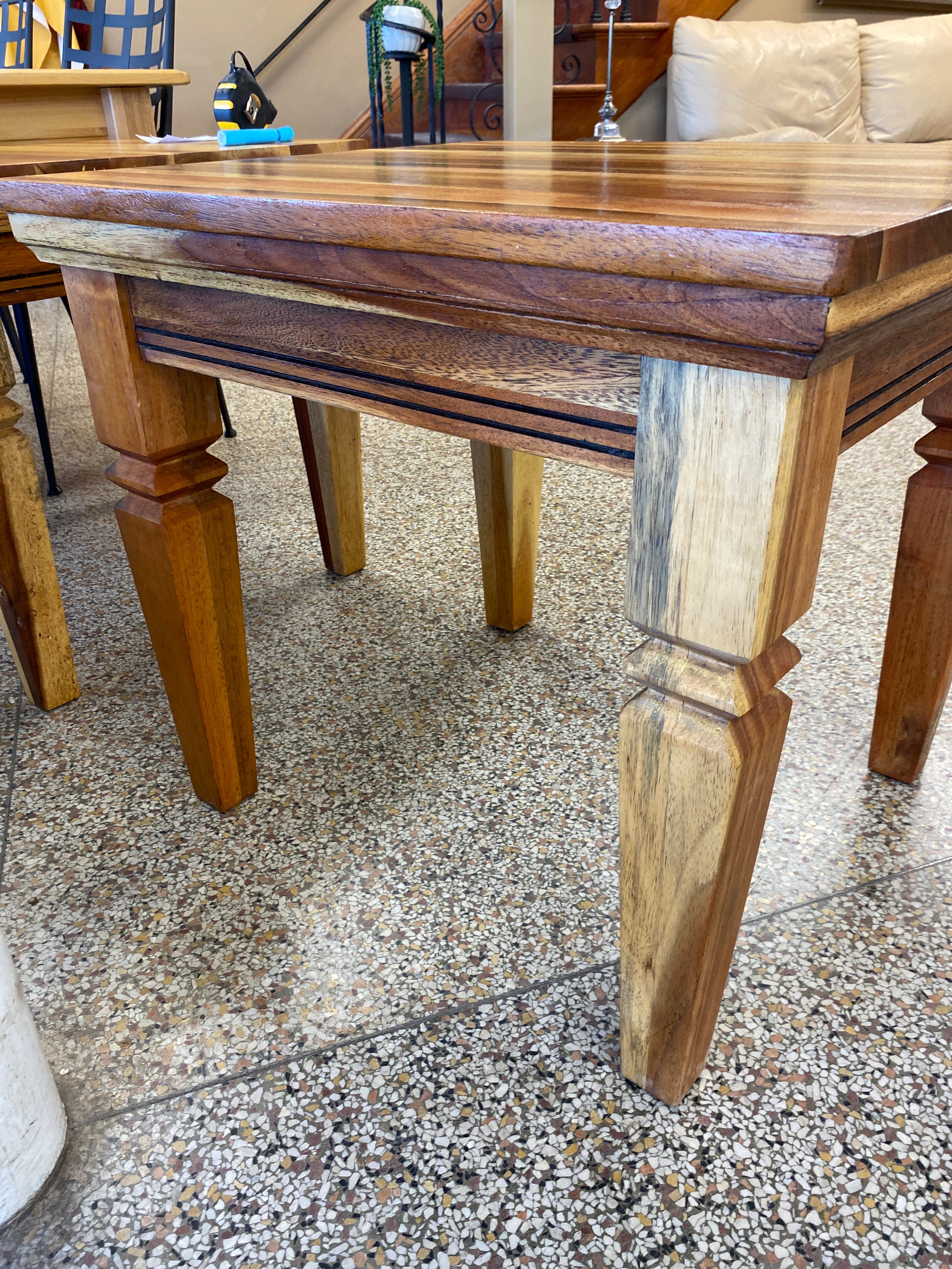 Acacia square wooden end table ( form Indonesia ) A