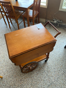 Wooden tea cart