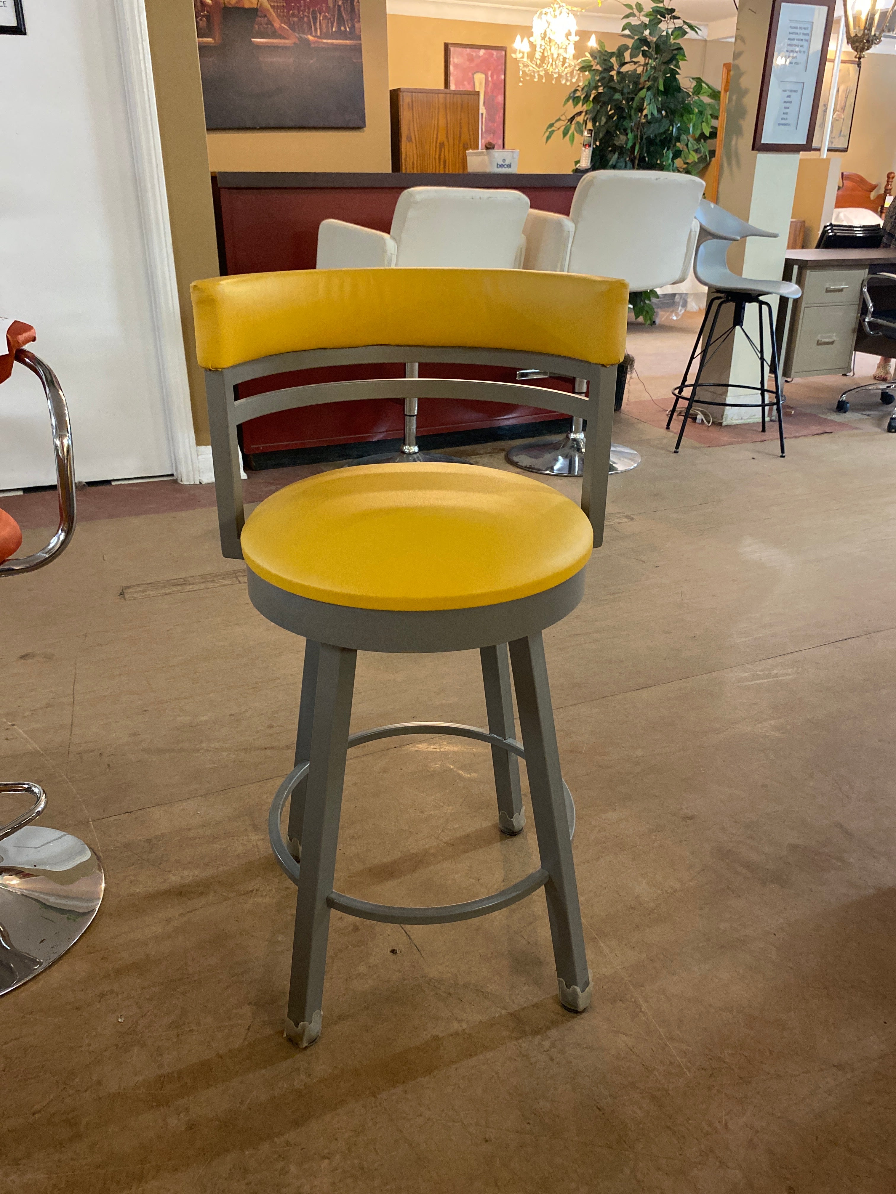 Yellow bar stool