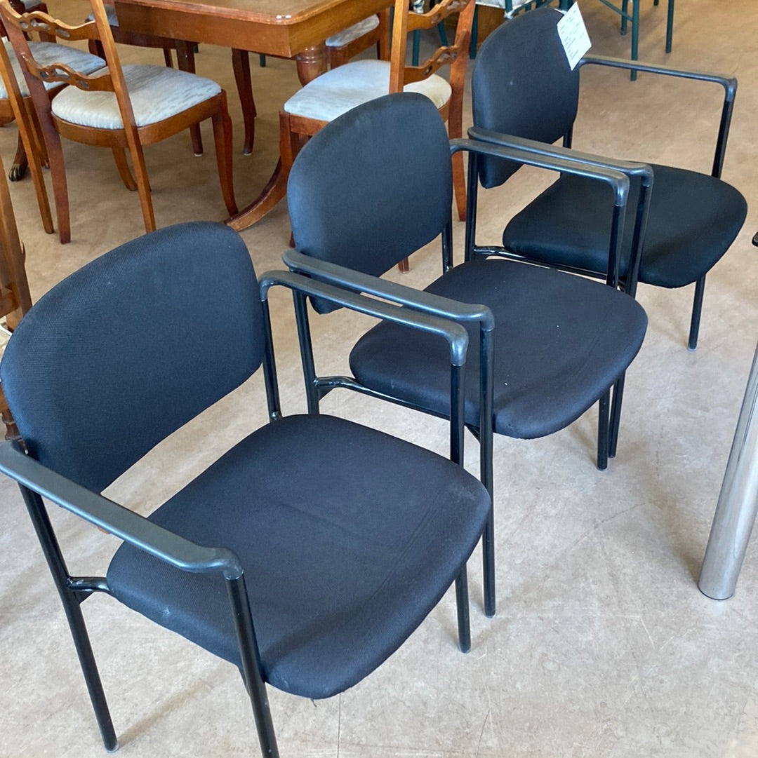 Set of 3 black chairs