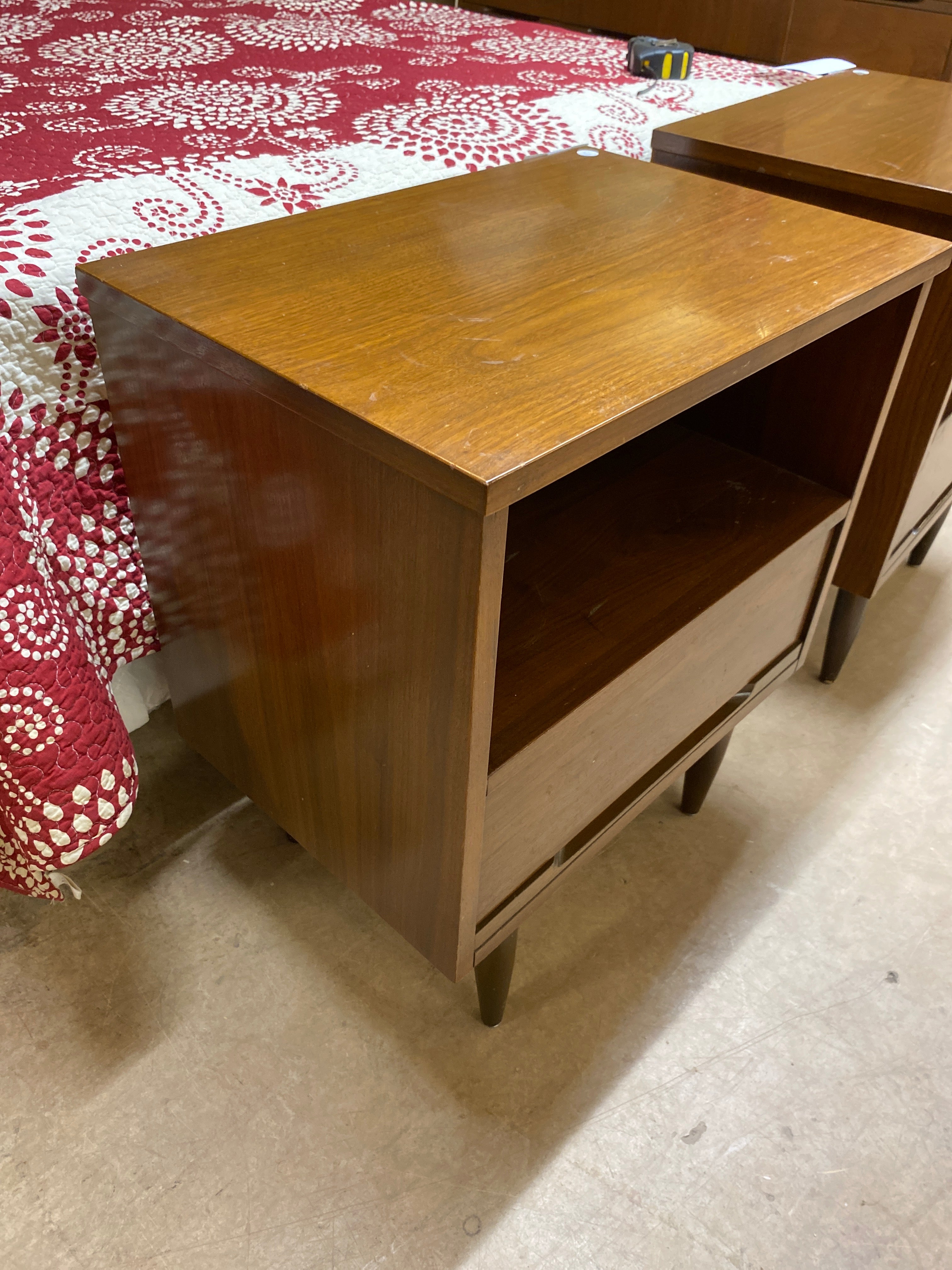 MCM walnut night stand