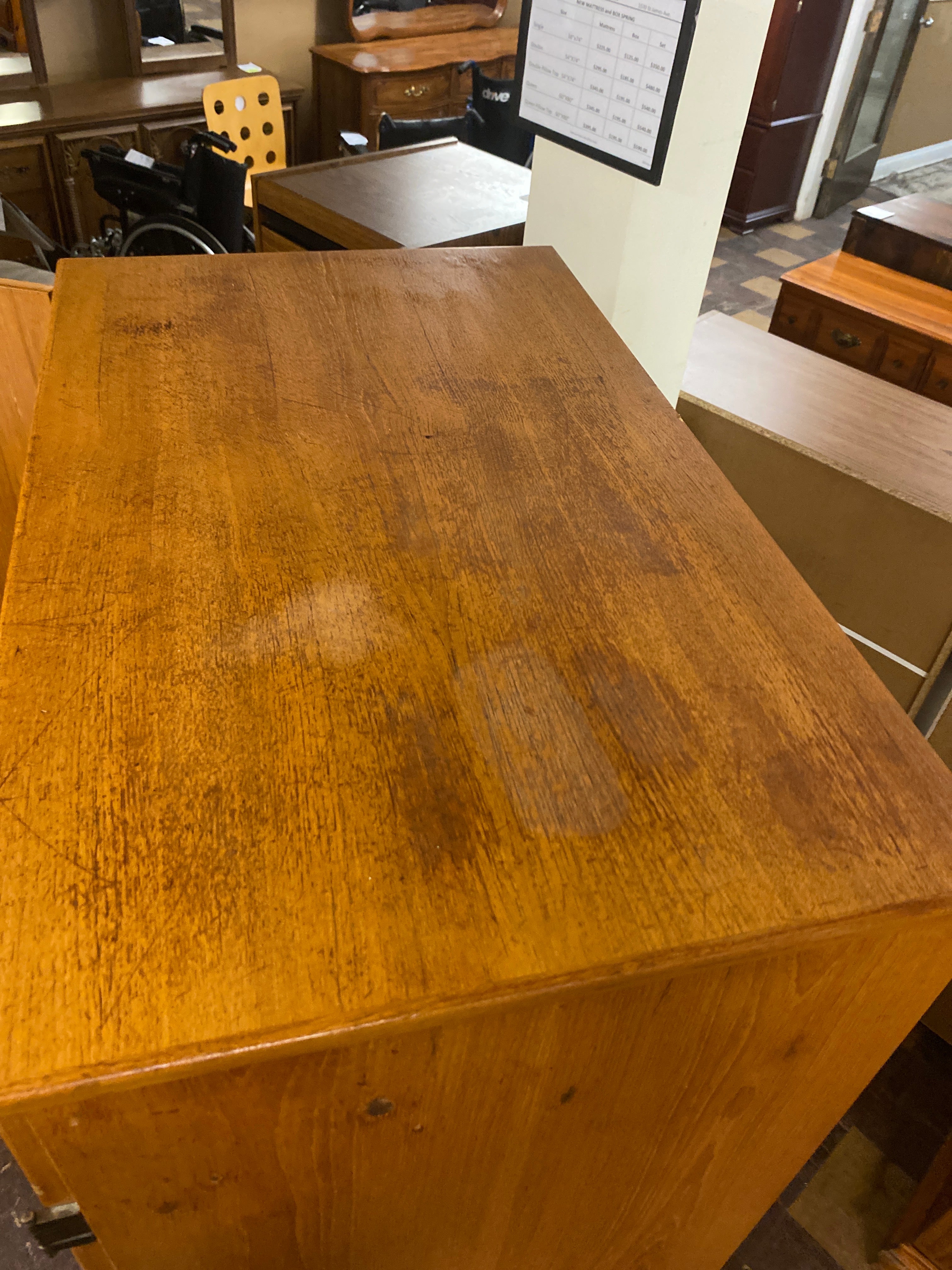 Teak desk / cabinet