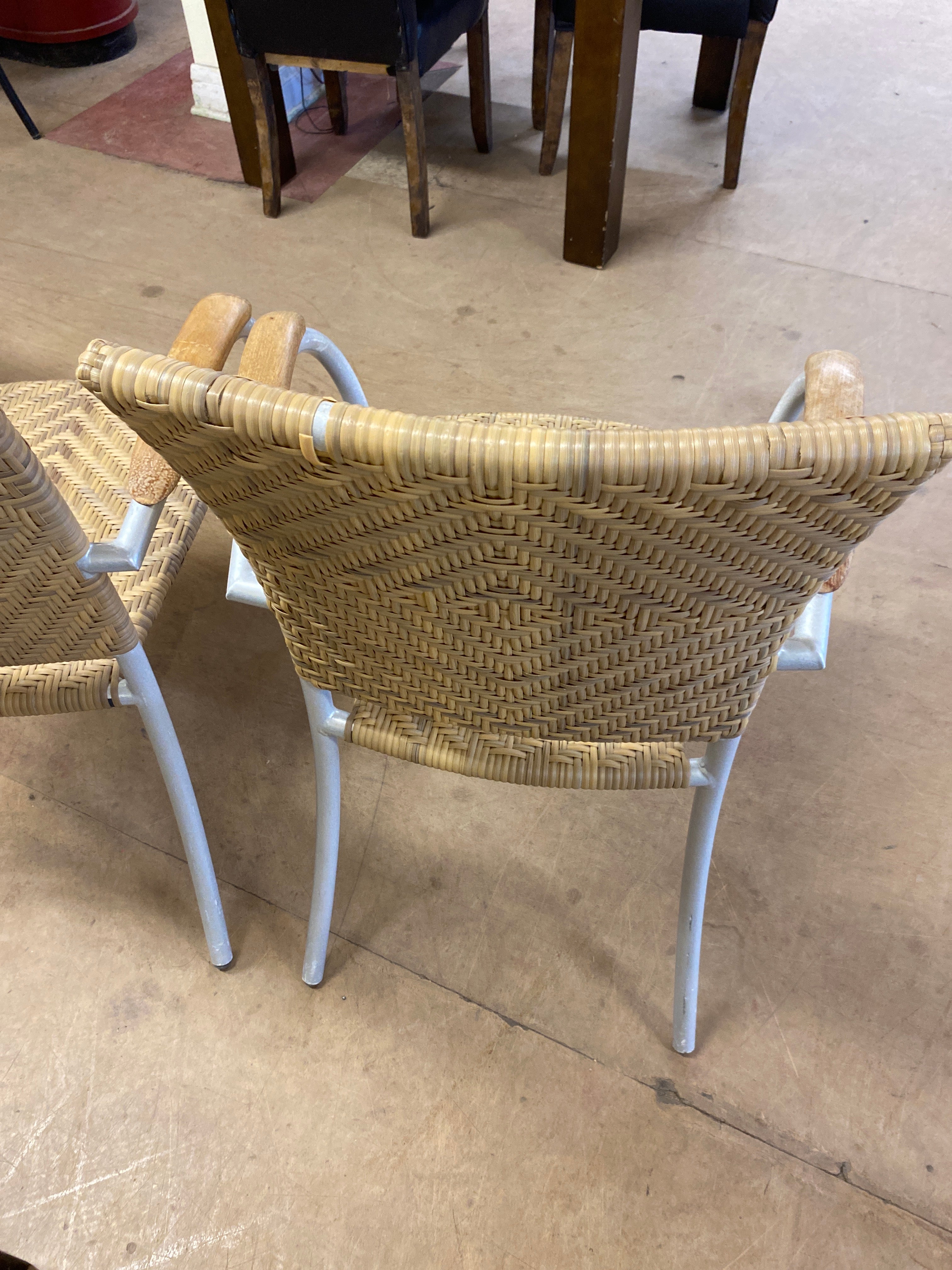 2 rattan chairs