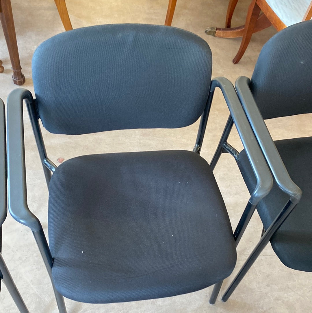 Set of 3 black chairs