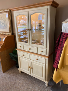 Maple cream painted hutch