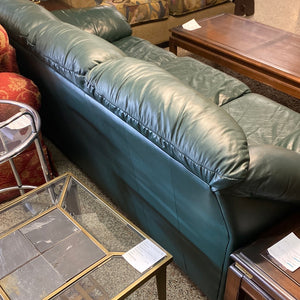 Leather green couch
