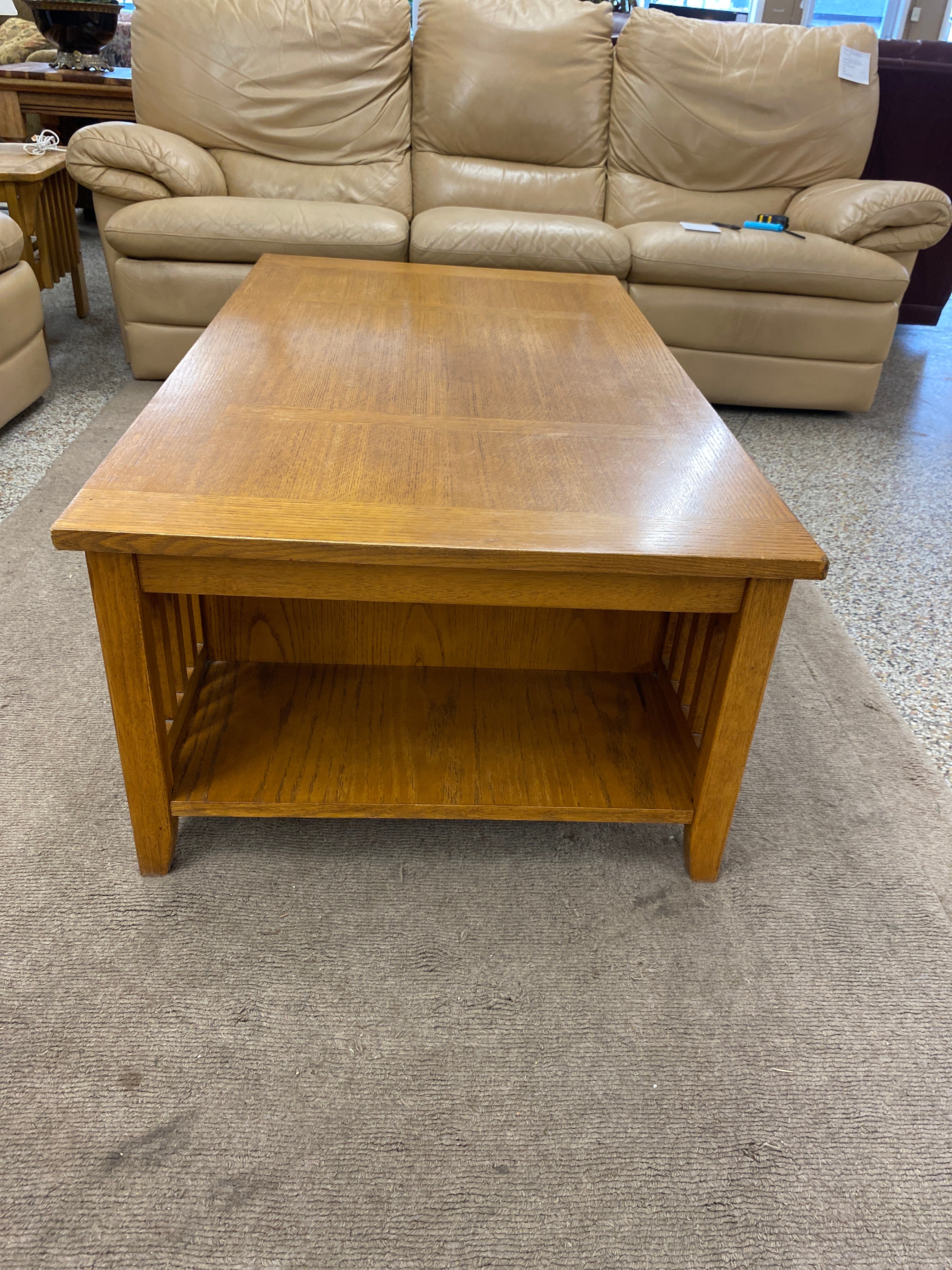 Solid wooden coffee table