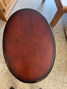 Oval dark side table