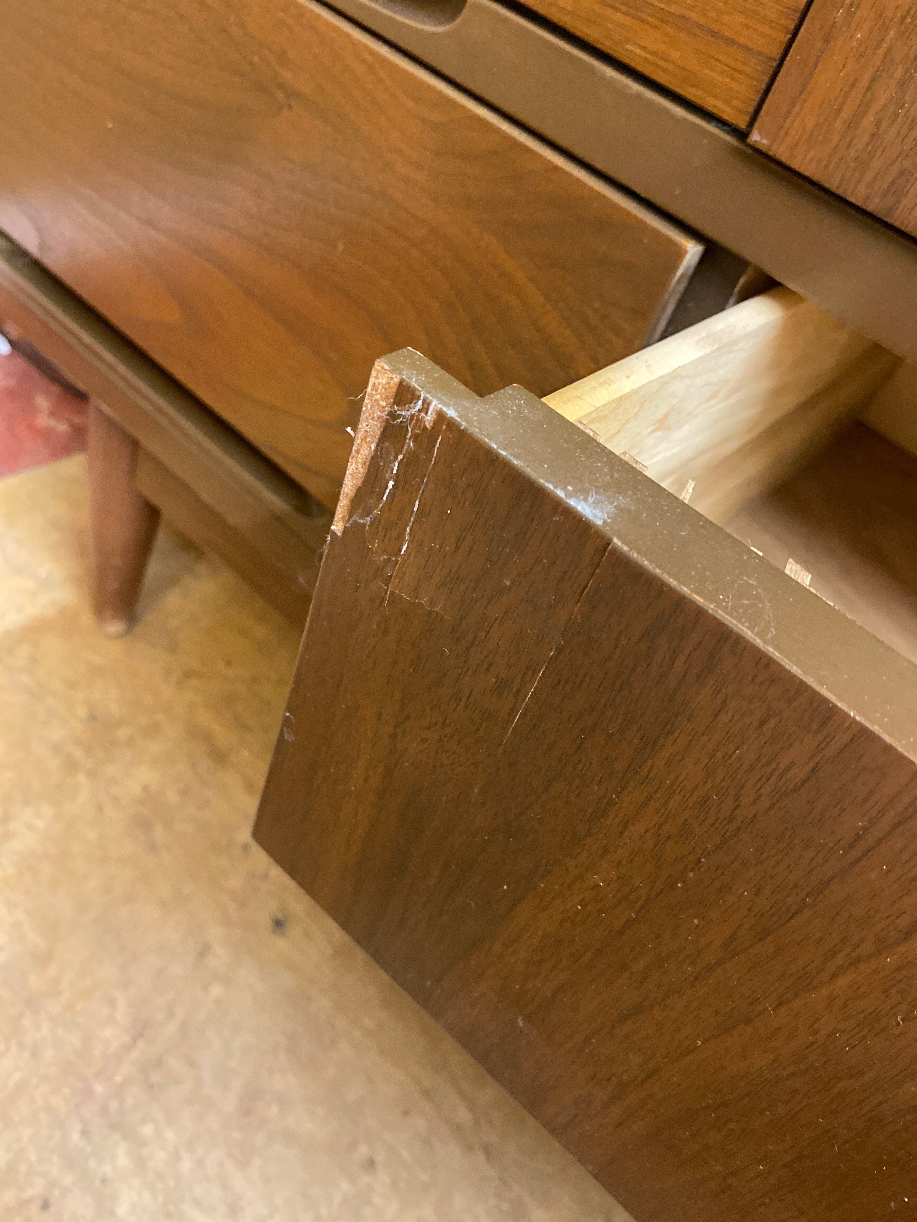 MCM walnut dresser / mirror