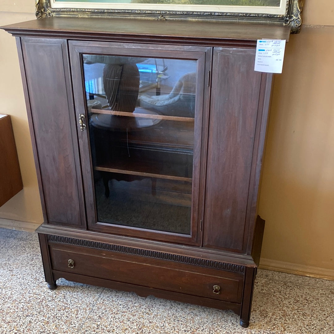 Antique dark China cabinet