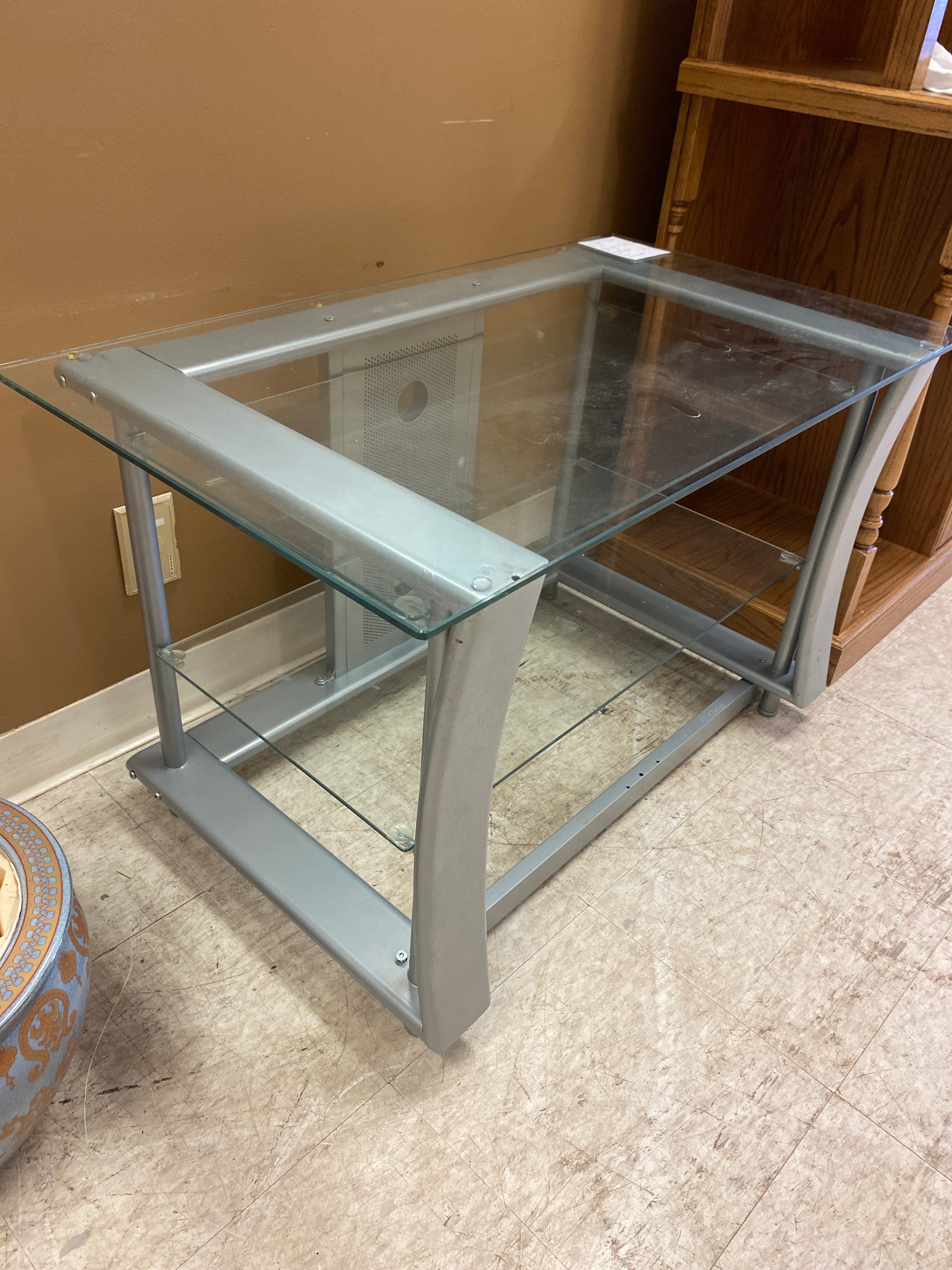 Glass TV stand