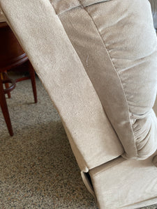 Soft grey velour recliner