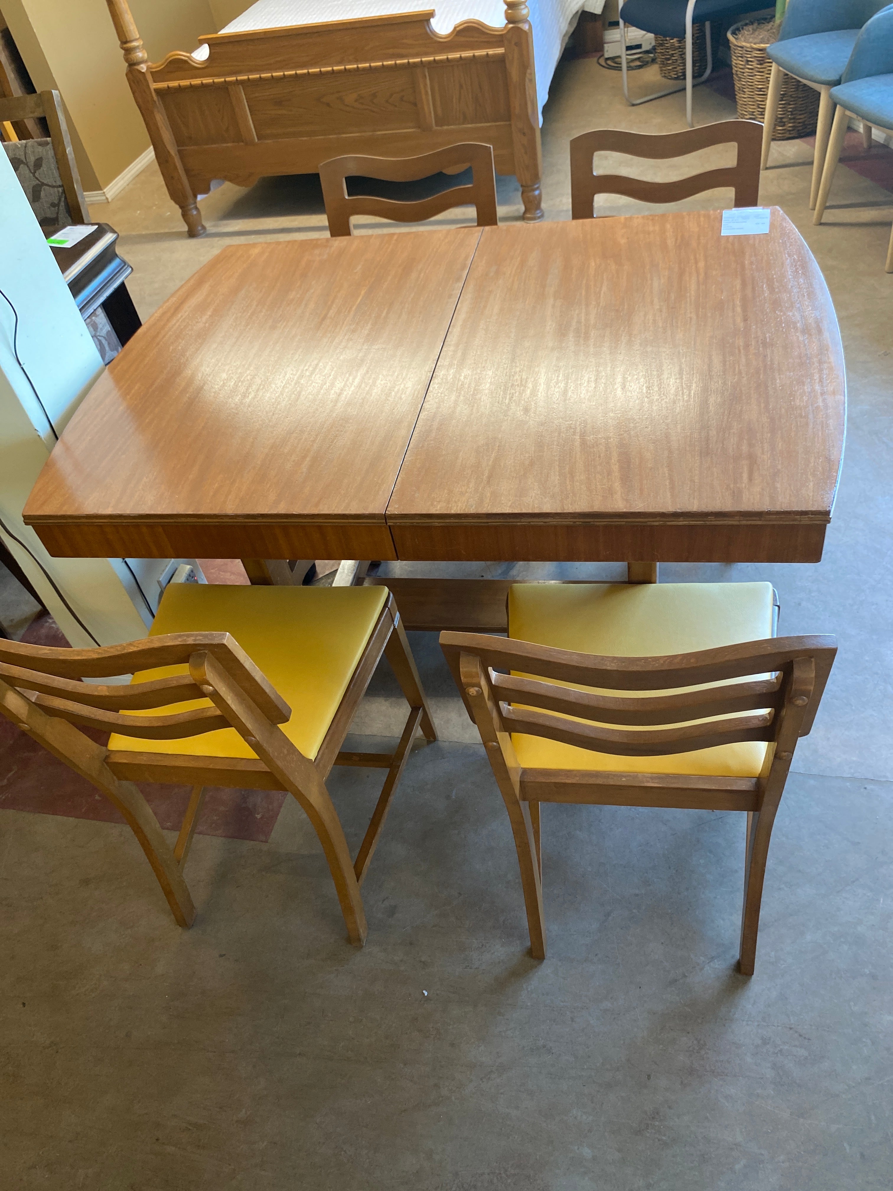 Wooden set - table and 4 chairs