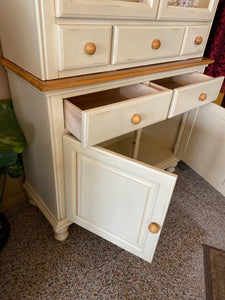 Maple cream painted hutch