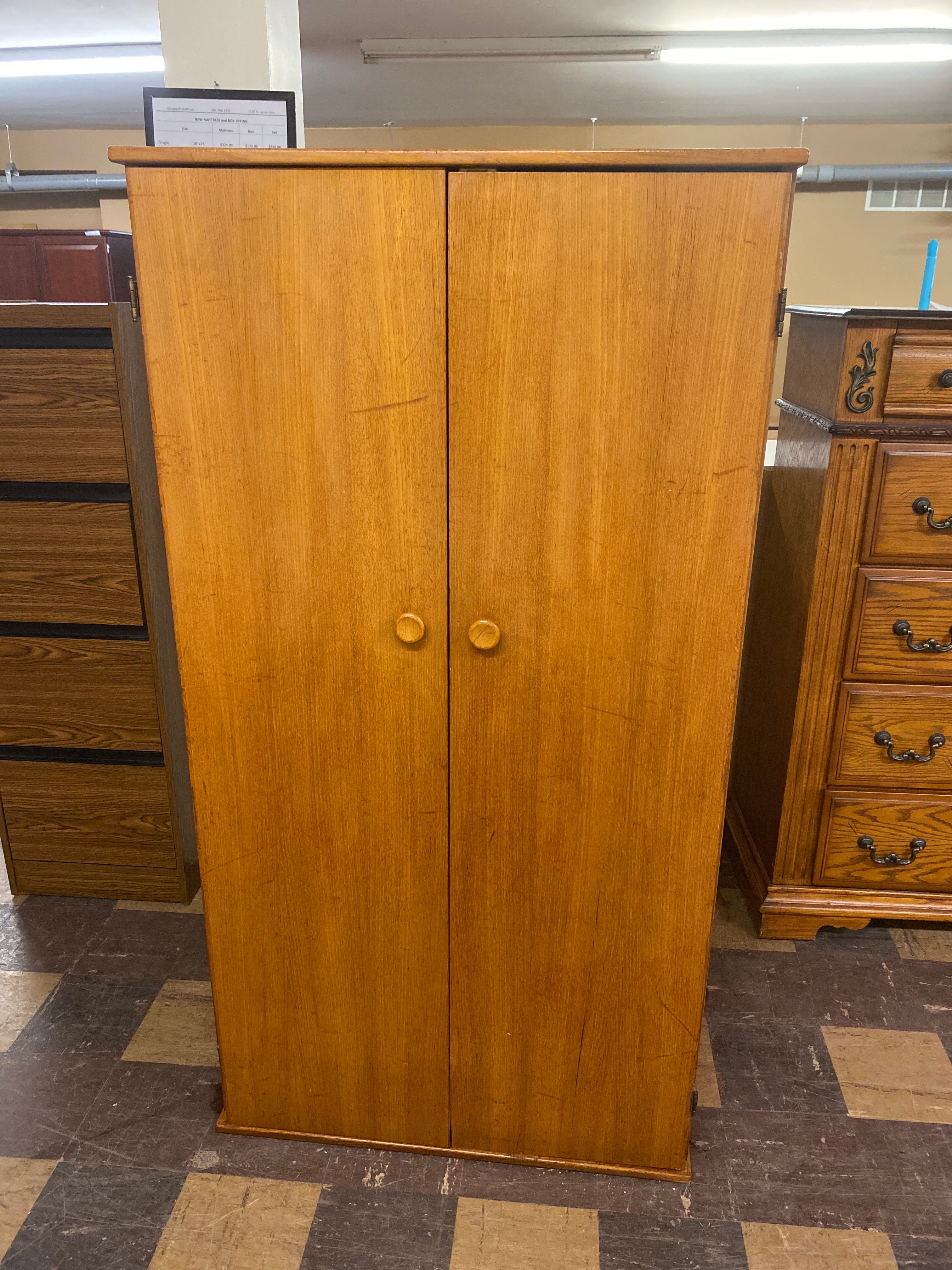 Teak desk / cabinet