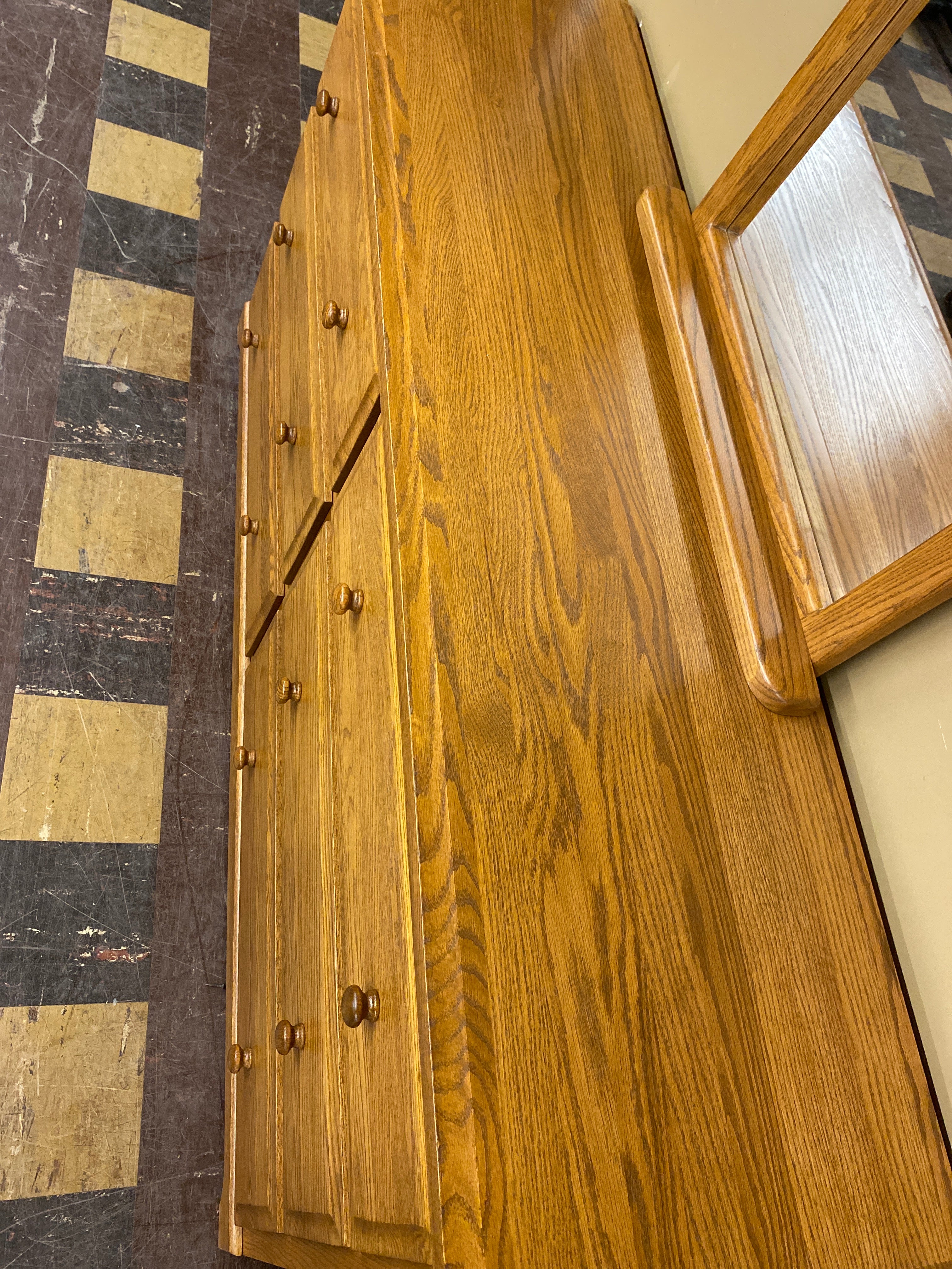 Oak dresser / mirror