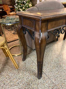 Dark brown sofa table