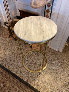 Marble topped adjustable end table