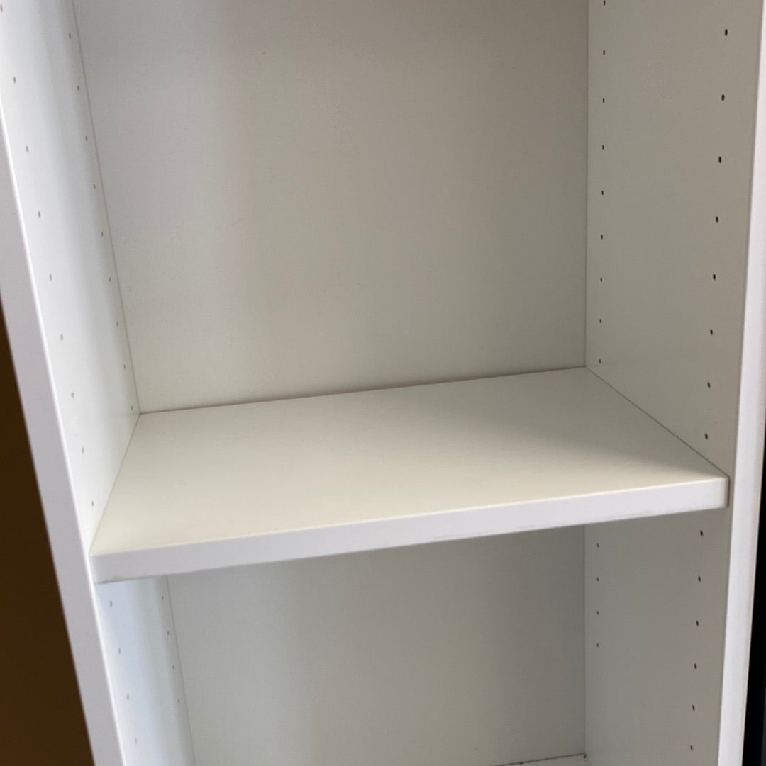 White book shelf