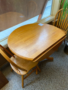 Drop leaf table and 2 chairs