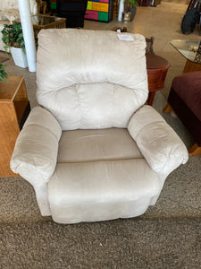 Soft grey velour recliner