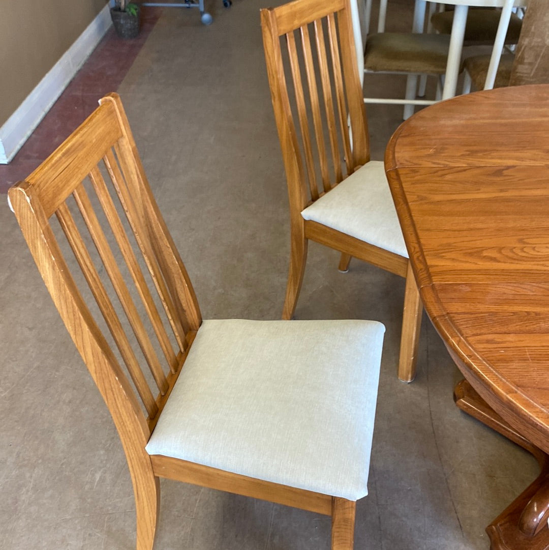 Round table leaf 6 chairs