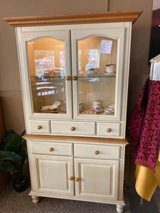 Maple cream painted hutch