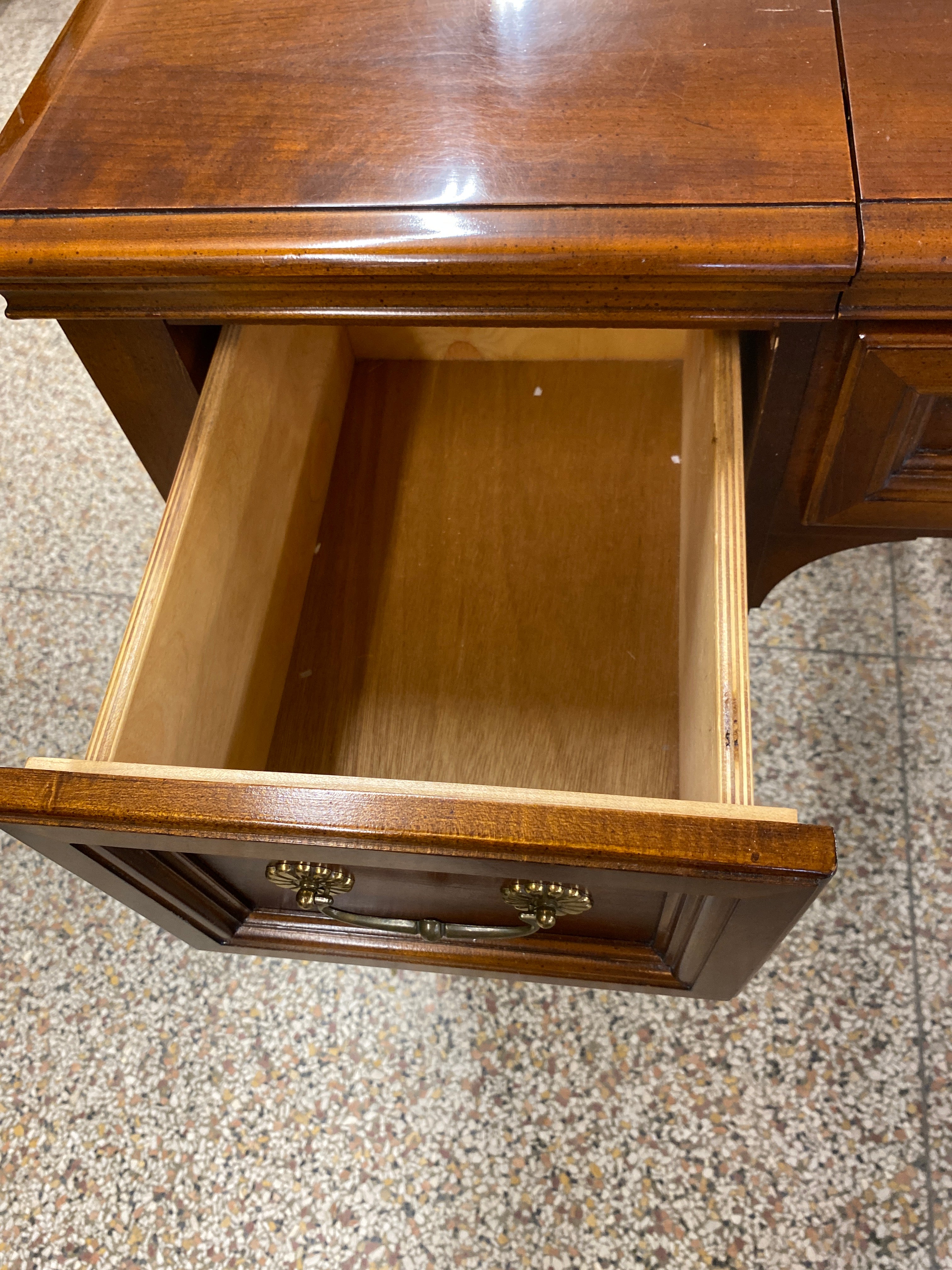 Beautiful vanity with open-up mirror