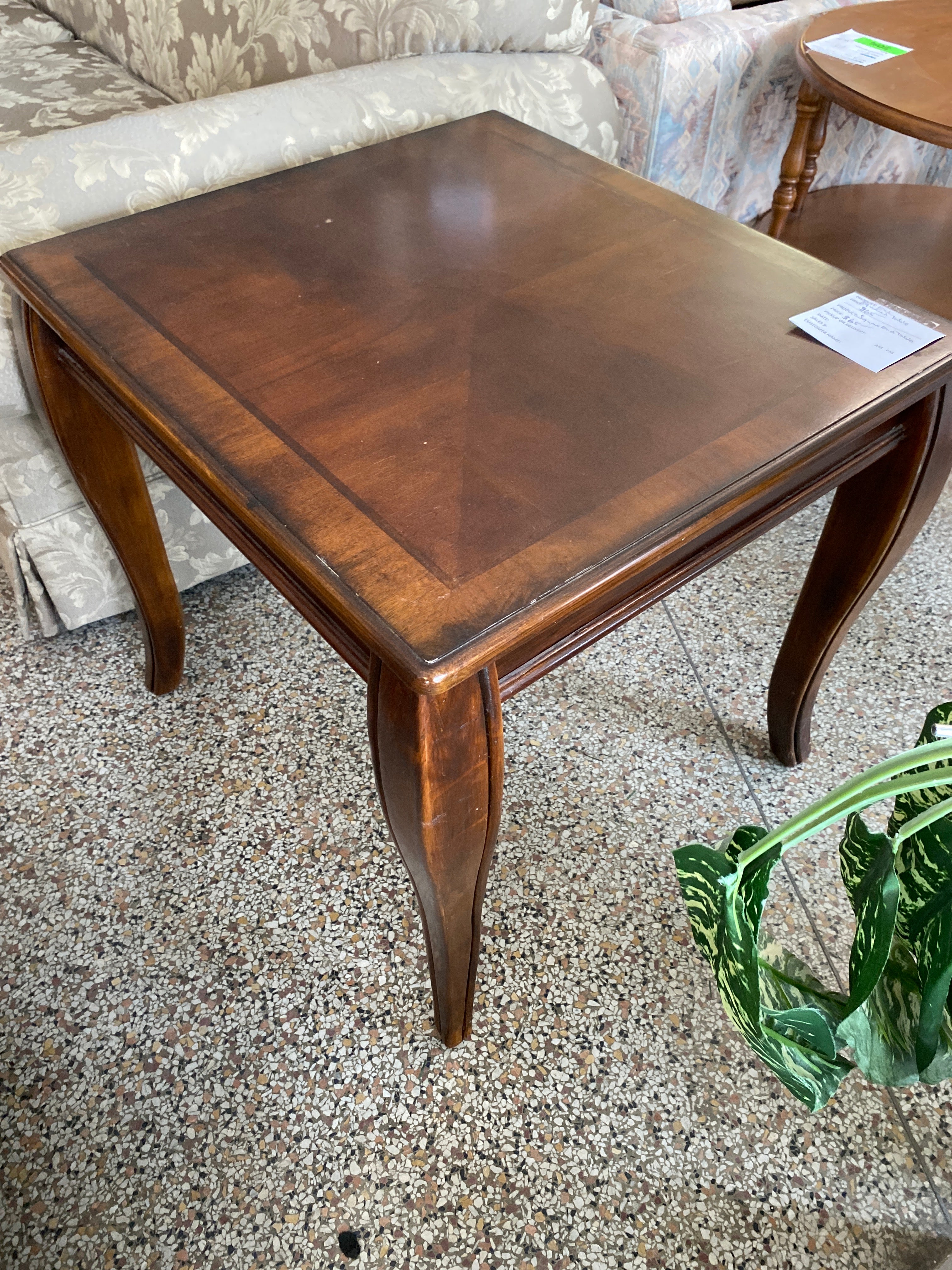 Square end table