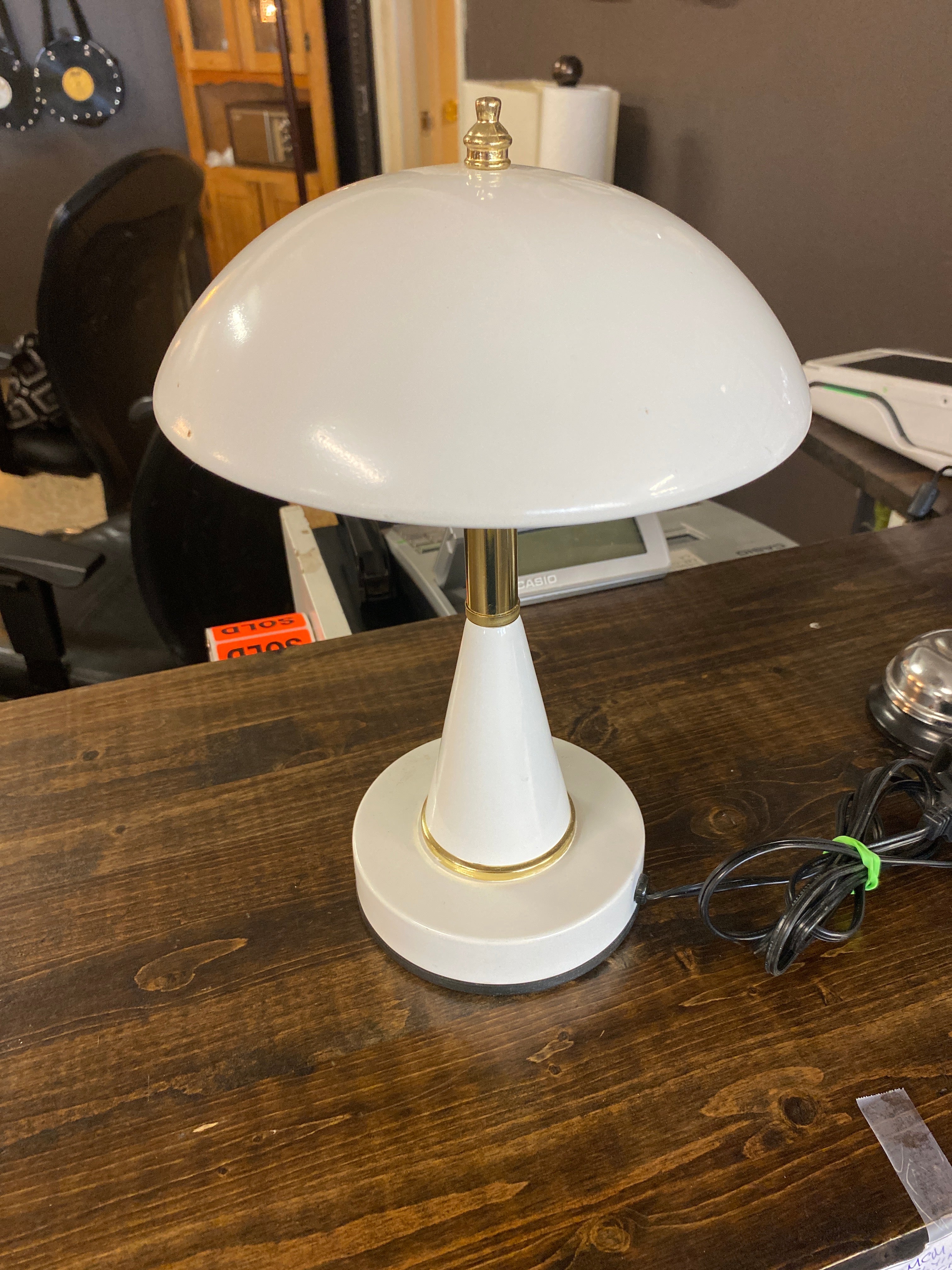 MCM mushroom flying saucer touch lamp