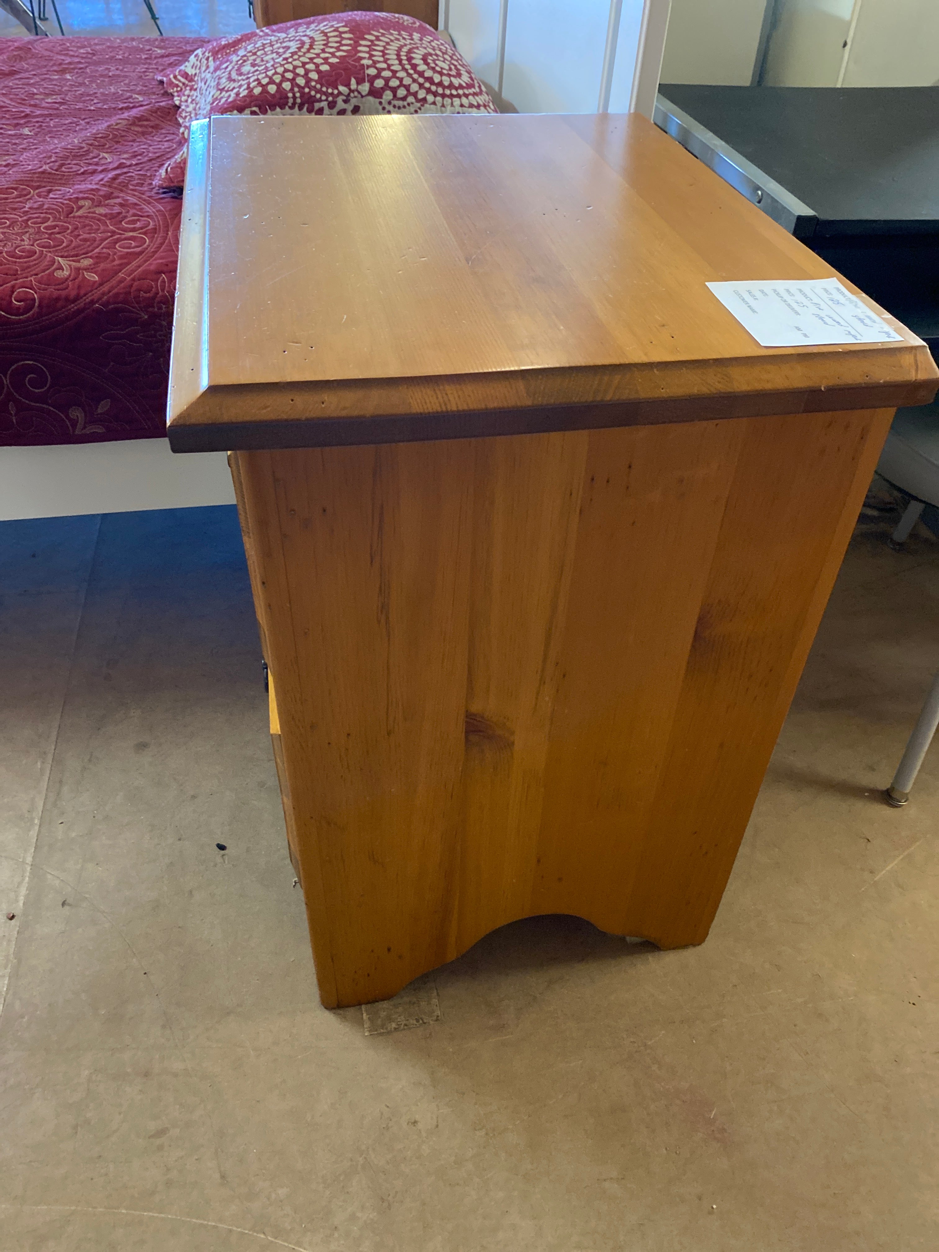 Pine wood night stand