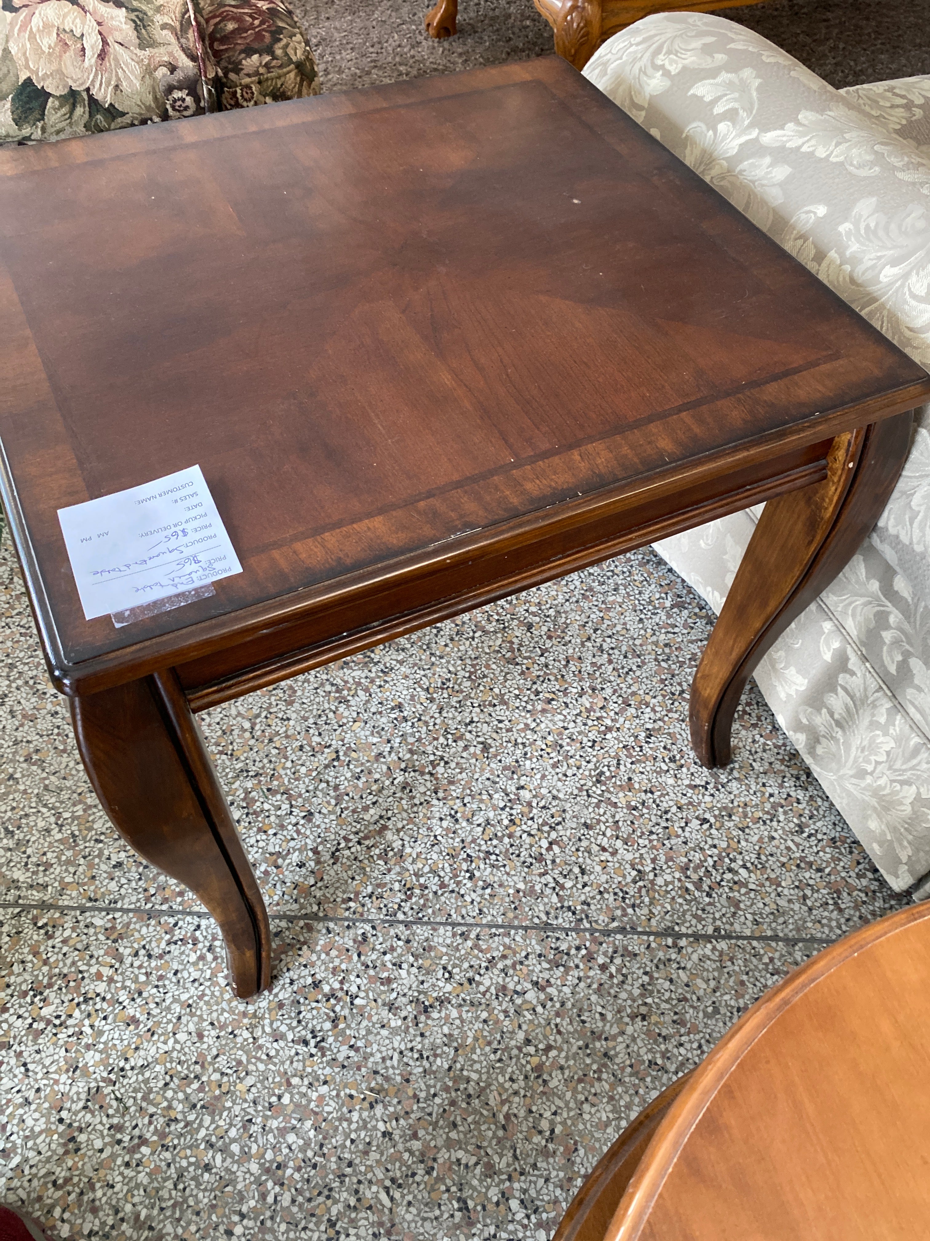 Square end table