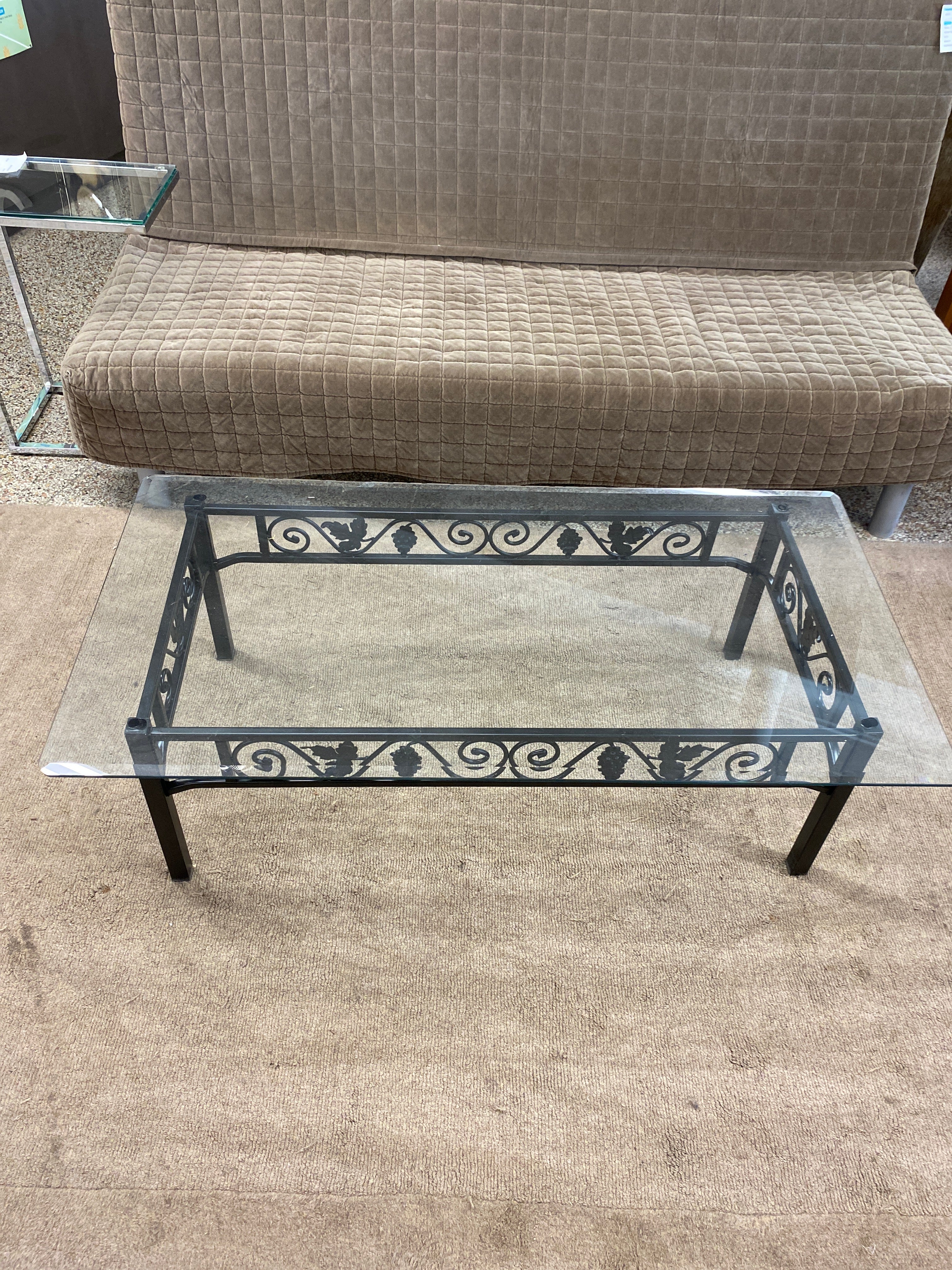 Black base coffee table