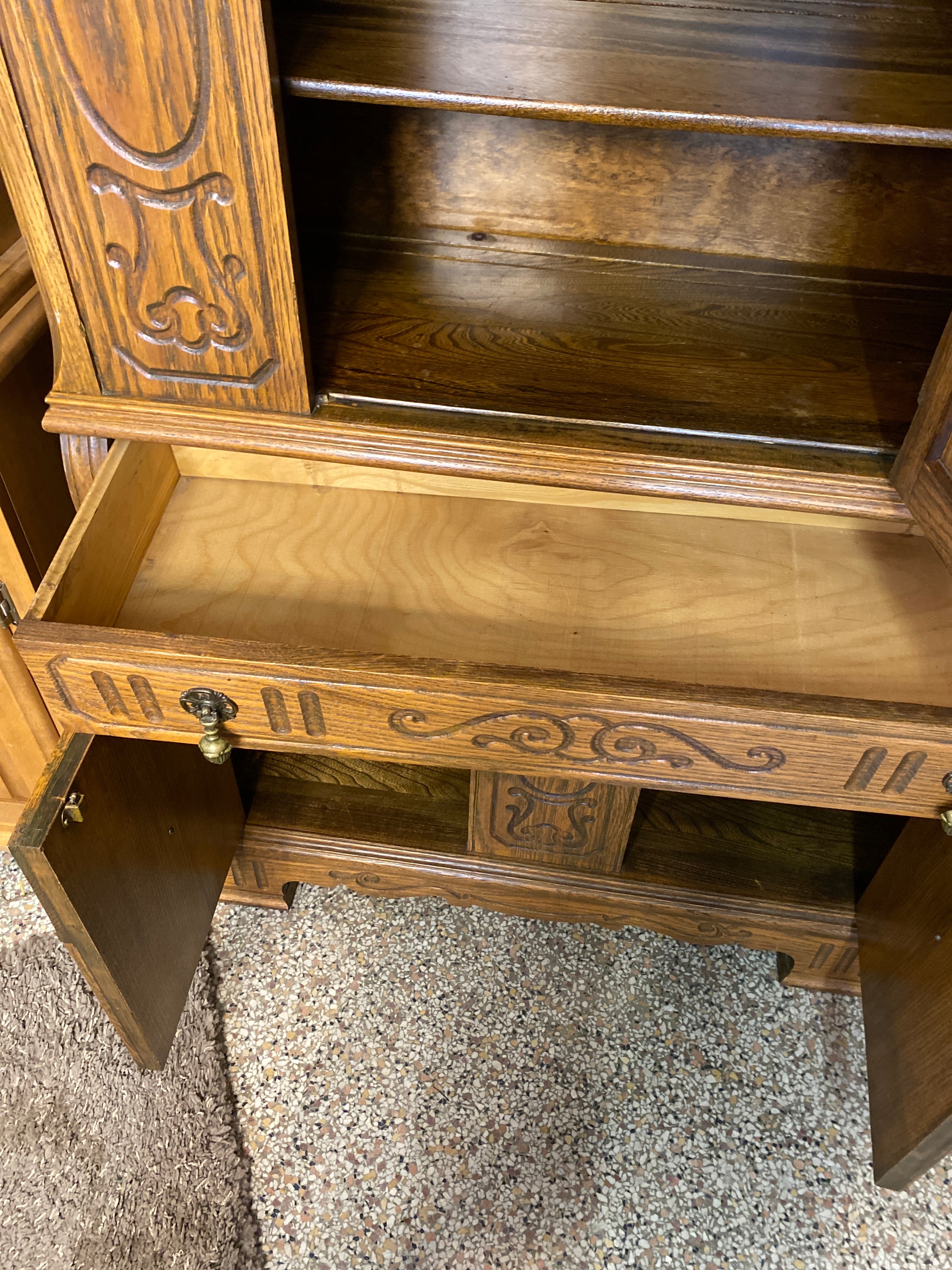 Antique tall China cabinet