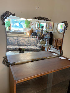 Brass framed mirror