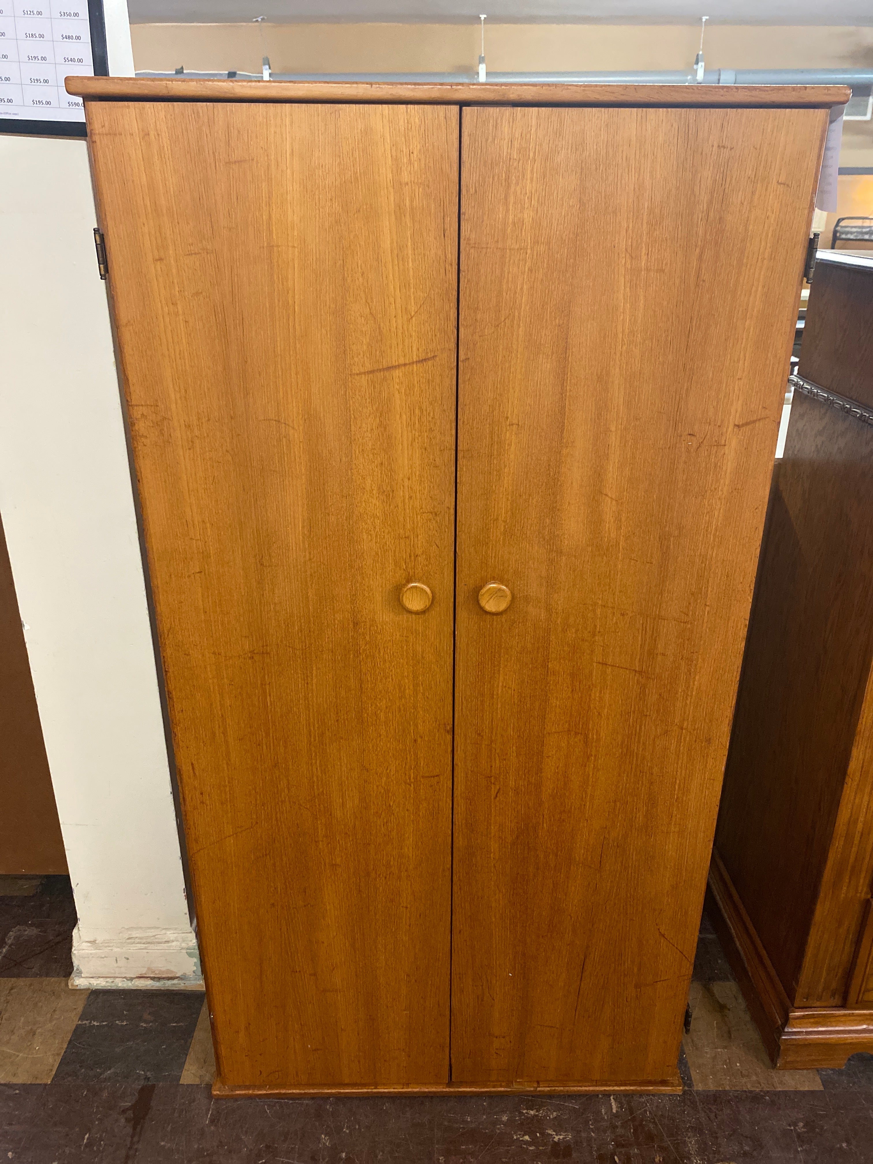 Teak desk / cabinet