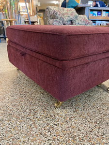 Burgundy ottoman