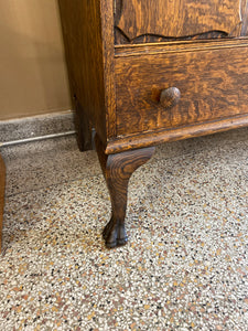 Antique hutch with mirror