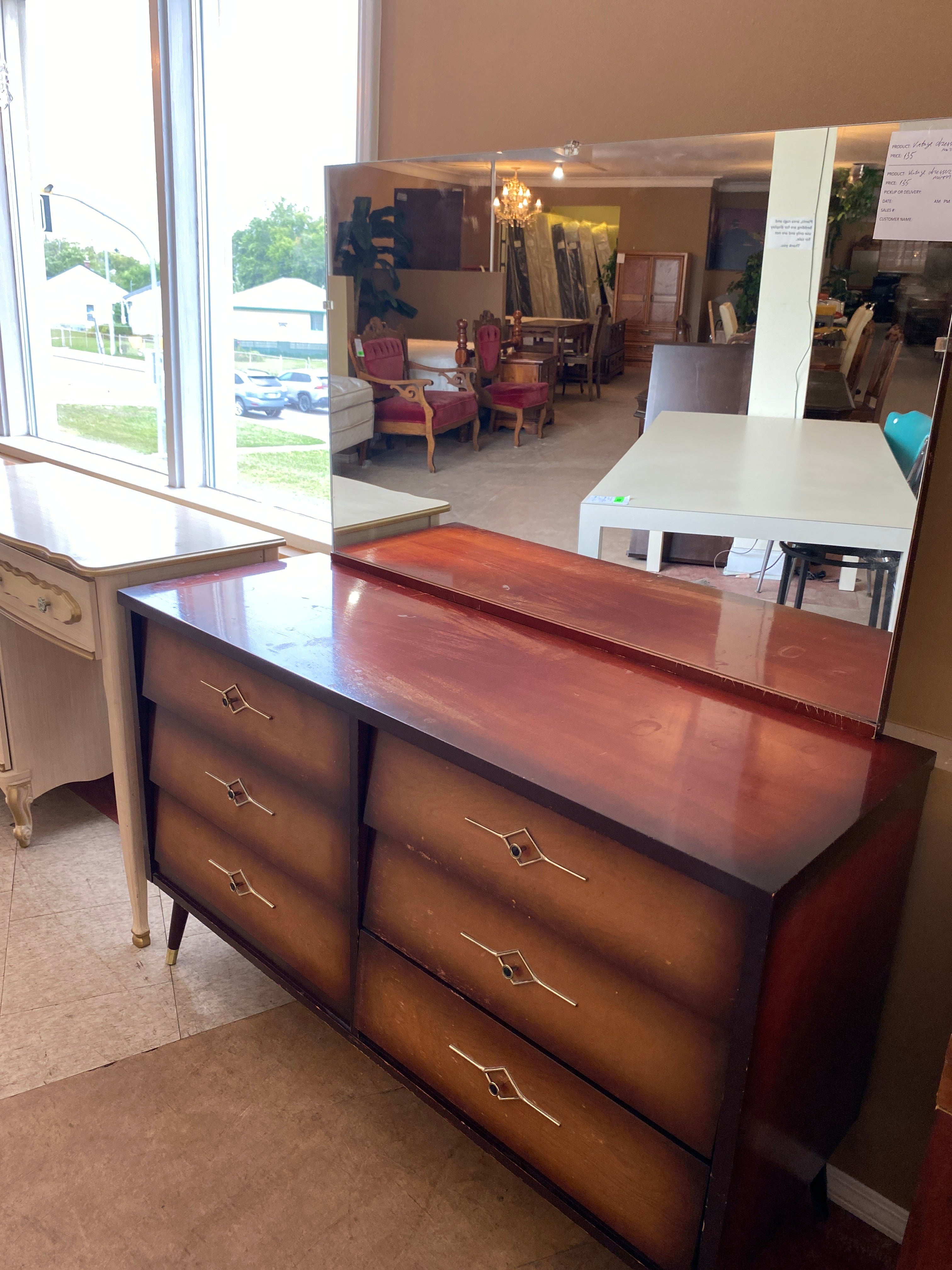 Vintage dresser with mirror