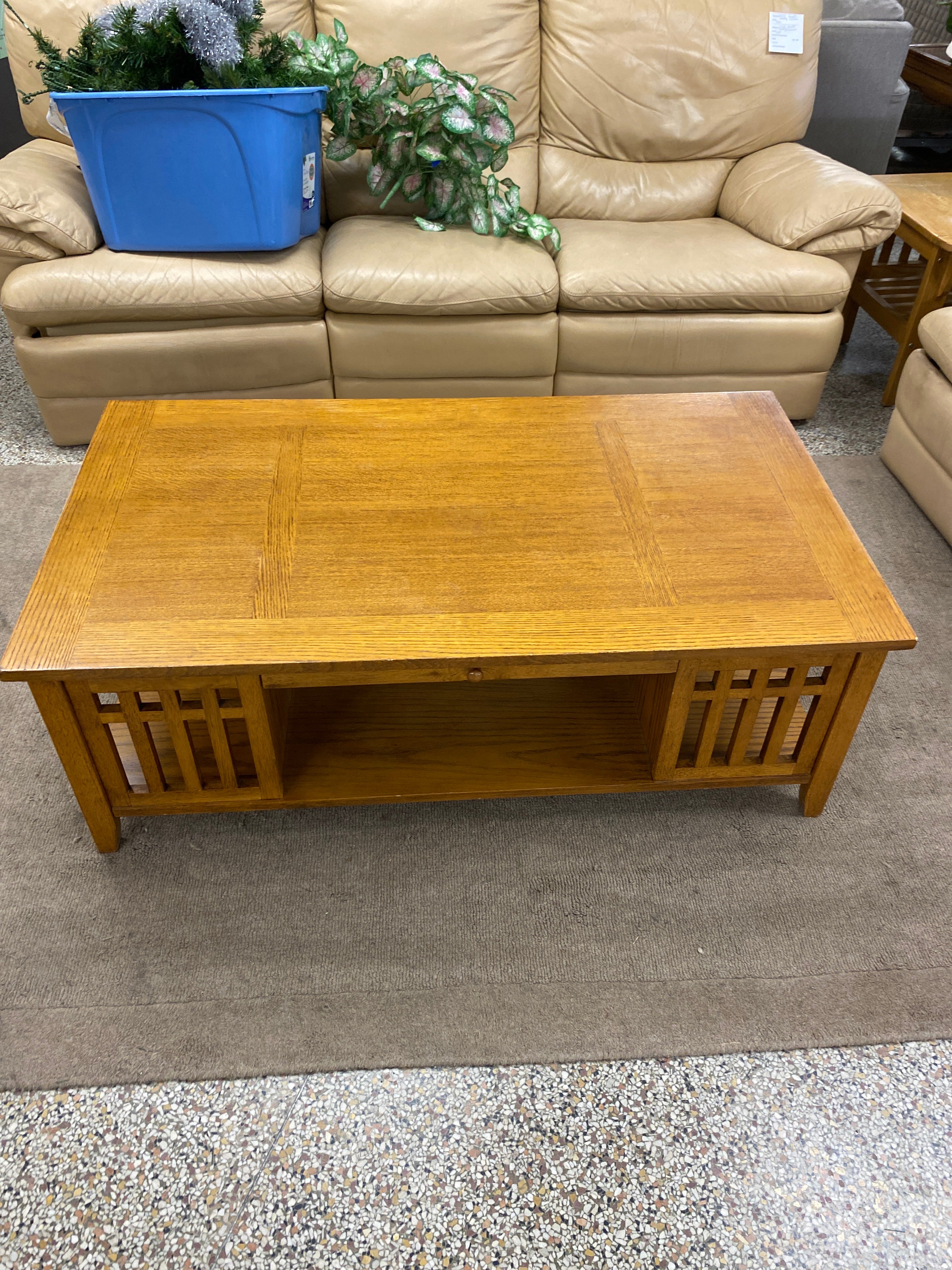 Solid wooden coffee table