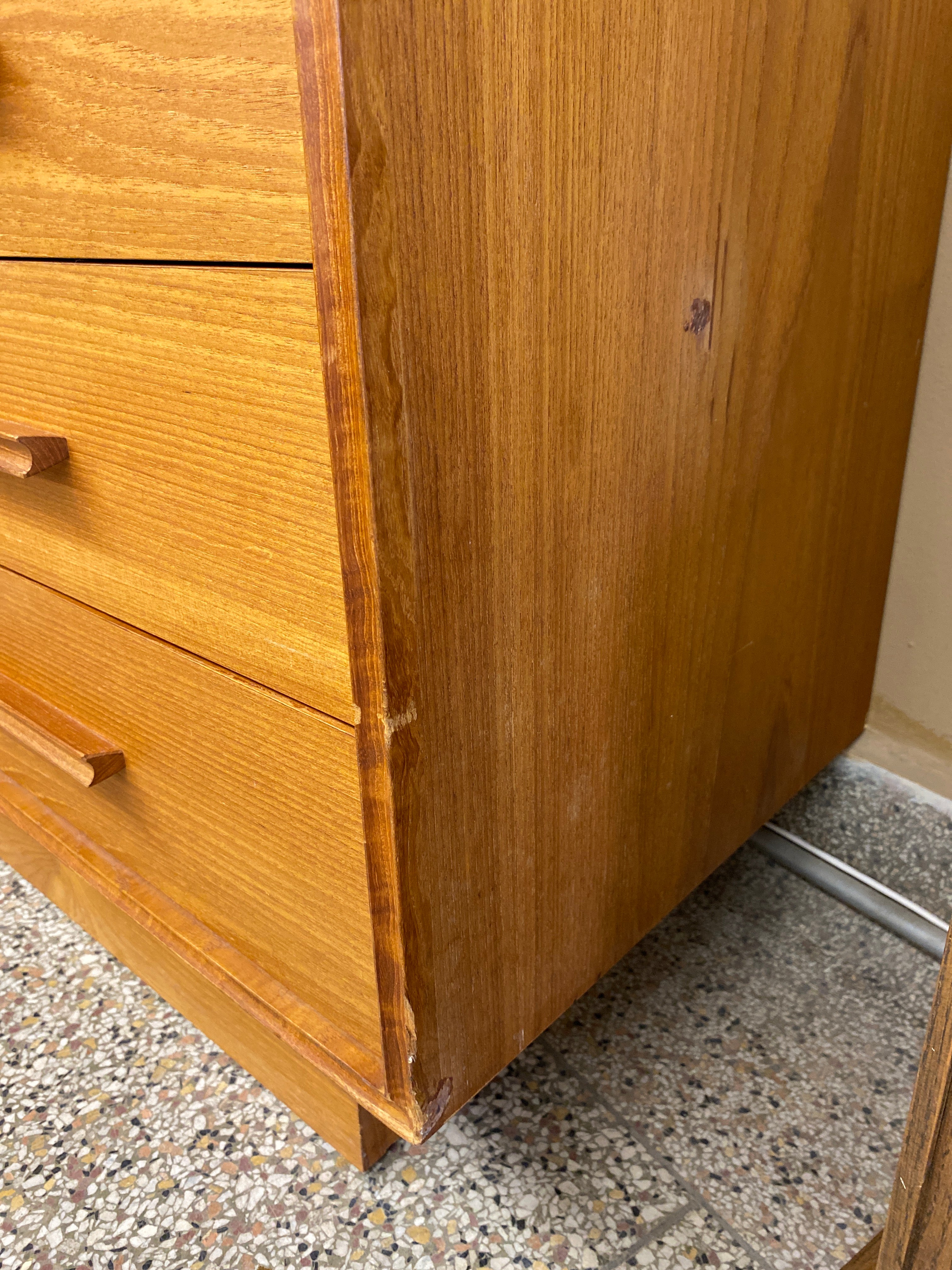 Teak 9 drawer dresser